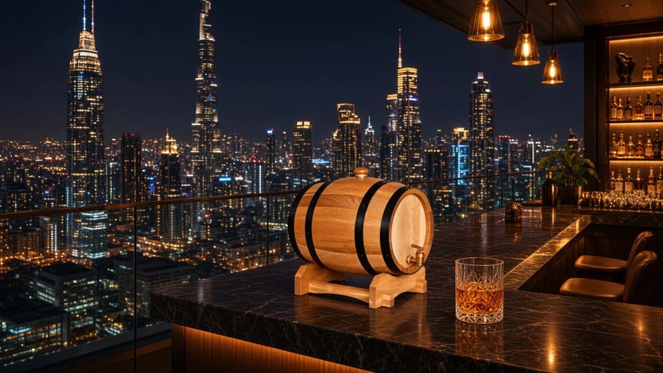 Wood Barrels collection: wooden barrels on display