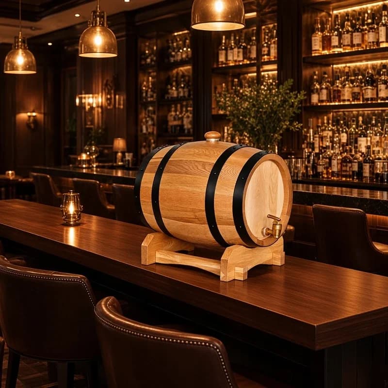 Wood Barrels collection: wooden barrels on display