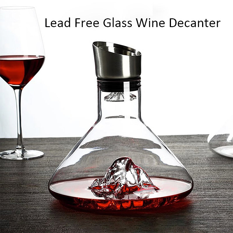 Wine Decanter Aerator Lead Free Glass Ware Premium Decanter Water Jug Bottle