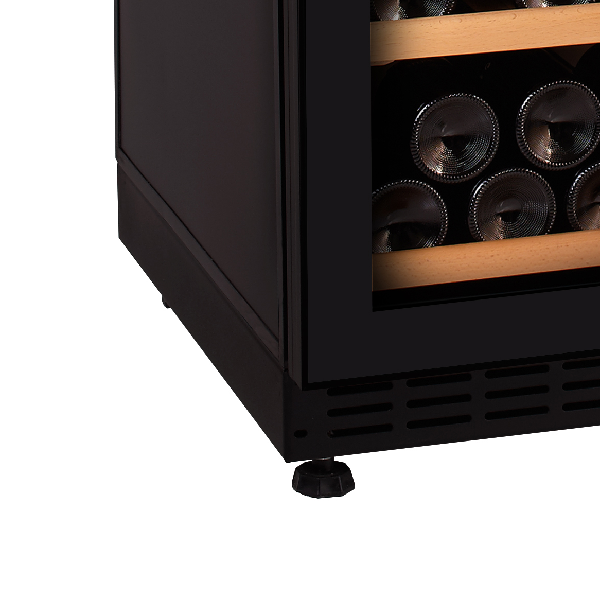 Wine Chiller 48 Bottle 6 Tier Wood Shelves with Door Handler / Side Handler