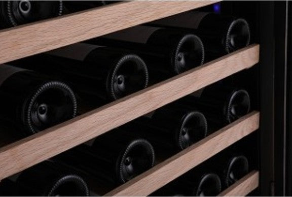 Wine Chiller 165 Bottle 15 Tier Wood Shelves with Handler